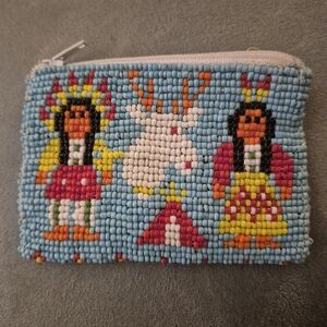 Native American beaded coin purse.